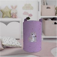 Mekta Home Mor Unicorn Desenli Bebek ve Çocuk Odası Oyuncak Sepeti
