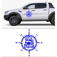 Melek Pazarı 1820 Dakar Pusula off Road Mavi 40x40 cm Oto Sticker