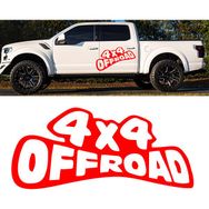 Melek Pazarı 4x4 off Road Yazı Kırmızı 30x13 cm Oto Sticker