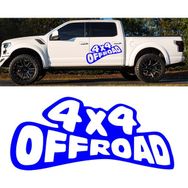 Melek Pazarı 4x4 off Road Yazı Mavi 20x9 cm Oto Sticker