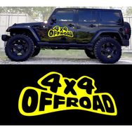 Melek Pazarı 4x4 off Road Yazı Sarı 60x27 cm Oto Sticker