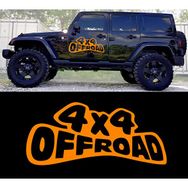 Melek Pazarı 4x4 off Road Yazı Turuncu 90x40 cm Oto Sticker