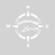 Melek Pazarı Adventure Pusula off Road Beyaz 50x50 cm Oto Sticker