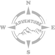 Melek Pazarı Adventure Pusula off Road Gümüş 50x50 cm Oto Sticker