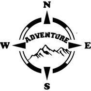 Melek Pazarı Adventure Pusula off Road Siyah 20x20 cm Oto Sticker