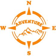 Melek Pazarı Adventure Pusula off Road Turuncu 40x40 cm Oto Sticker