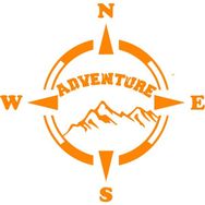 Melek Pazarı Adventure Pusula off Road Turuncu 50x50 cm Oto Sticker