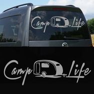Melek Pazarı S1746 Camp Life Gümüş 30x9 cm Oto Sticker