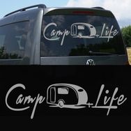 Melek Pazarı S1746 Camp Life Gümüş 40x11 cm Oto Sticker