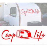 Melek Pazarı S1746 Camp Life Kırmızı 20x6 cm Oto Sticker