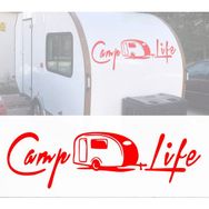 Melek Pazarı S1746 Camp Life Kırmızı 30x9 cm Oto Sticker