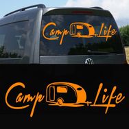 Melek Pazarı S1746 Camp Life Turuncu 120x33 cm Oto Sticker