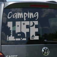 Melek Pazarı S1752 Camping Life Gümüş 40x40 cm Oto Sticker