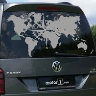 Melek Pazarı S1787 Dünya Pusula off Road Gümüş 90x53 cm Oto Sticker