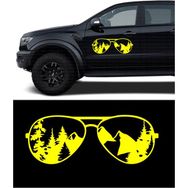 Melek Pazarı S1793 Güneş Gözlüğü Dağcılık off Road Sarı 20x7.5 cm Oto Sticker