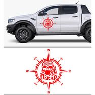 Melek Pazarı S1820 Dakar Pusula off Road Kırmızı 20x20 cm Oto Sticker