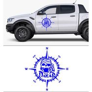 Melek Pazarı S1820 Dakar Pusula off Road Mavi 20x20 cm Oto Sticker