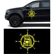 Melek Pazarı S1820 Dakar Pusula off Road Sarı 30x30 cm Oto Sticker