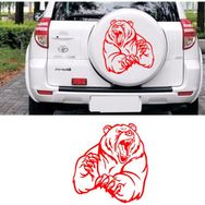 Melek Pazarı S1865 Kızgın Ayı Kırmızı 50x50 cm Oto Sticker