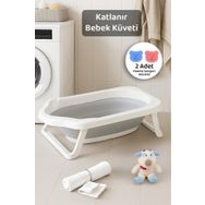 Meleni Baby Katlanır Akordiyon Gri Bebek Banyo Küveti