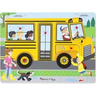 Melissa&Doug Ahşap Sesli The Wheels on the Bus Ahşap Yapbozlar Yapboz