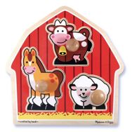 Melissa&Doug MD002054 Çiftlik Hayvanları Ahşap İlk Yapbozum