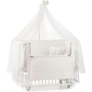 Meltem Smart Bambino Sallanır Ahşap 70x110 cm Beyaz Ekru Anne Yanı Beşik
