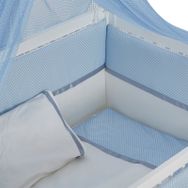 Meltem Smart Fiore Mavi Pamuklu 60x120 cm Bebek Uyku Seti