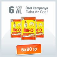 Meo 6x80 gr Tavuk Pirinç Ve Havuçlu Yetişkin Kedi Konservesi