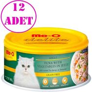 Meo Delite Tahılsız Jöle İçinde Ton Balıklı ve Sebzeli 12x80 gr Yetişkin Kedi Konservesi