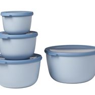 Mepal Set Cirqula Round 4 Parça 350+750+1250+2250 ml Mavi Saklama Kabı