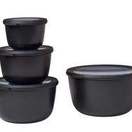 Mepal Set Cirqula Round 4 Parça 350+750+1250+2250 ml Siyah Saklama Kabı