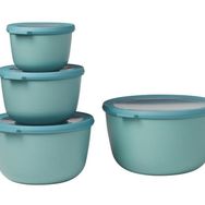 Mepal Set Cirqula Round 4 Parça 350+750+1250+2250 ml Yeşil Saklama Kabı
