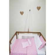 Mer-tim Pembe Yıldızlı 60x120 Lastikli Renforce Bebek Çarşaf Takımı