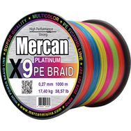 Mercan PE Örgü Platinum 9X İp 0.27 mm - 1000 mt Multicolor Misina