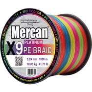 Mercan PE Örgü Platinum 9X İp 0.29 mm - 1000 mt Multicolor Misina