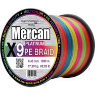 Mercan PE Örgü Platinum 9X İp 0.45 mm - 1000 mt Multicolor Misina