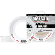 Mercan PE Örgü Platinum X8 İp 300 m Beyaz 0.08 mm Misina