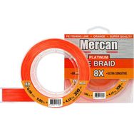 Mercan PE Örgü Platinum X8 İp 300 m Turuncu 0.08 mm Misina