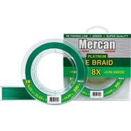 Mercan PE Örgü Platinum X8 İp 300 m Yeşil 0.22 mm Misina