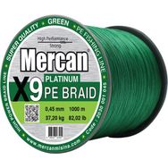 Mercan Pe Örgü Platinum X9 1000 mt 0.45 mm Yeşil Misina İp
