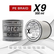 Mercan Pe Örgü Platinum X9 İp 500 m Beyaz Misina