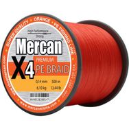 Mercan PE Örgü Premium 4X İp 0.14 mm - 500 mt Turuncu Misina