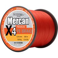 Mercan PE Örgü Premium 4X İp 0.16 mm - 500 mt Turuncu Misina