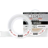 Mercan PE Örgü Premium 4X İp 0.20 mm - 150 mt Beyaz Makara Misina