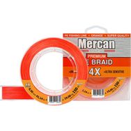 Mercan PE Örgü Premium 4X İp 0.30 mm - 150 mt Turuncu Makara Misina