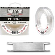 Mercan PE Örgü Premium 4X İp 0.35 mm - 150 mt Beyaz Makara Misina