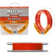 Mercan PE Örgü Premium 4X İp 0.35 mm - 300 mt Turuncu Misina