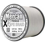 Mercan PE Örgü Premium 4X İp 0.37 mm - 1000 mt Beyaz Misina