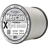 Mercan PE Örgü Premium 4X İp 0.40 mm - 1000 mt Beyaz Misina
